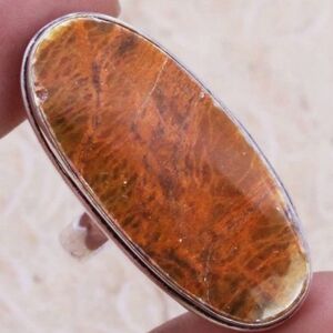 Lion Skin Jasper Gemstone 925 Sterling Silver Handmade Ring